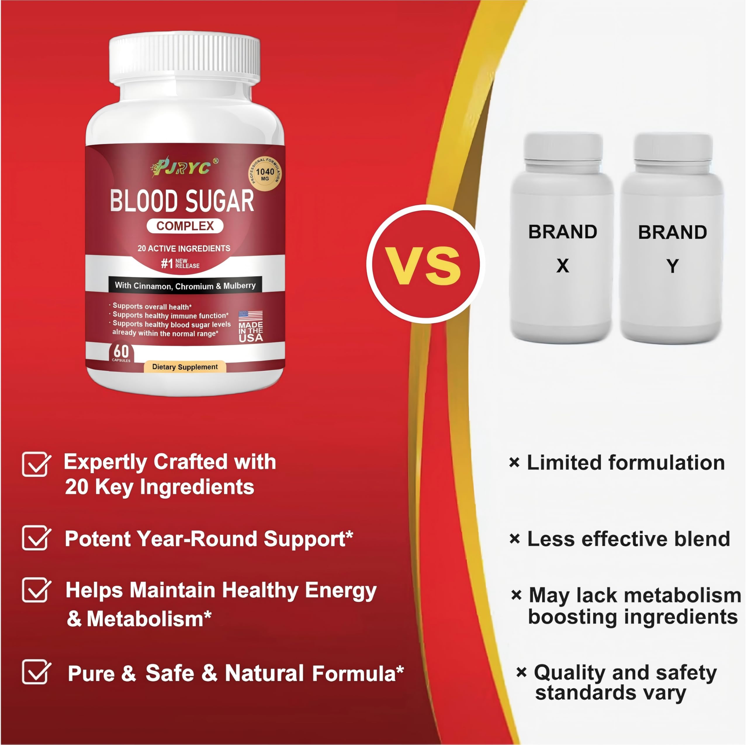 PJRYC Cinnamon Blood Sugar Complex label details