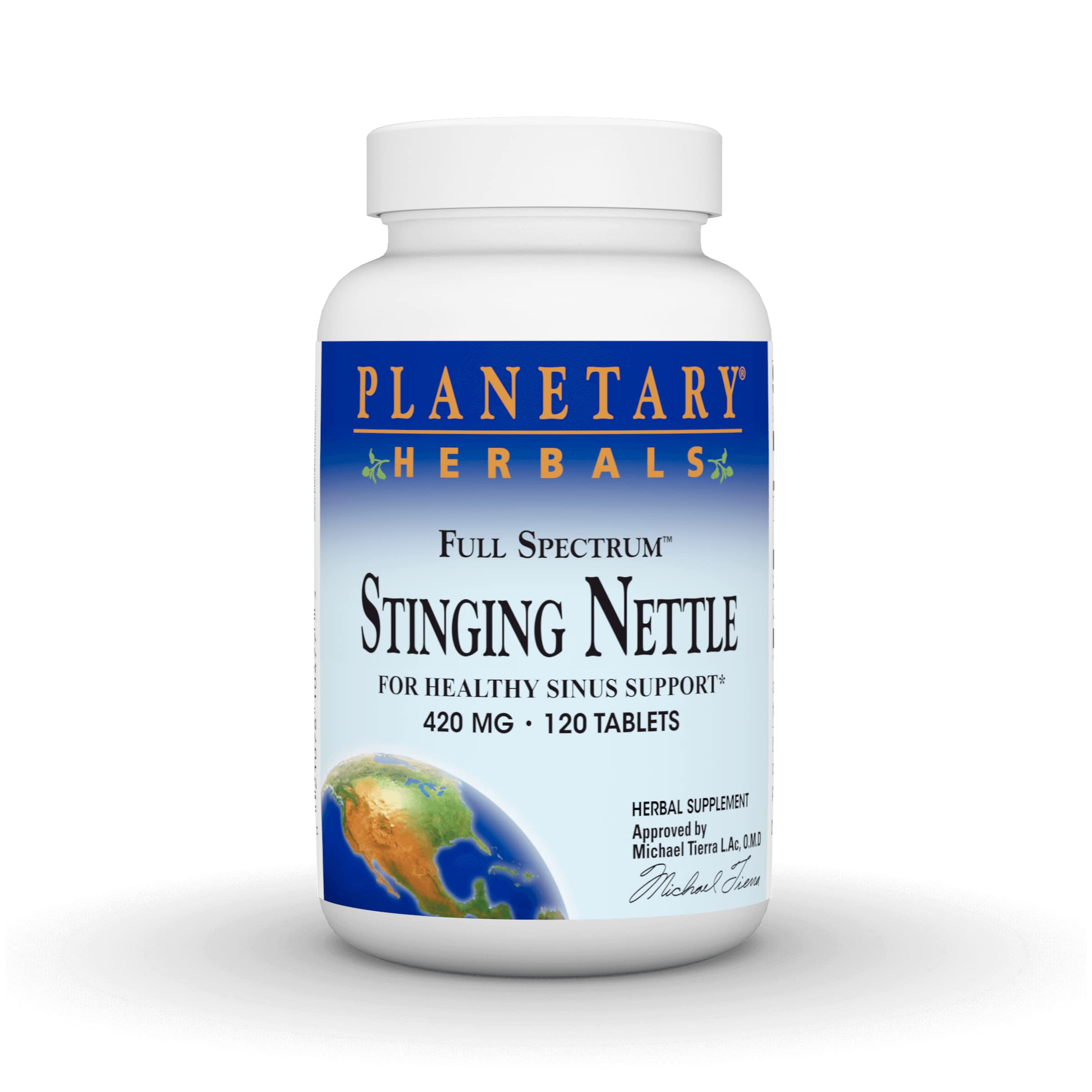 Planetary Herbals Freeze-Dried Stinging Nettles 420mg tablets front view