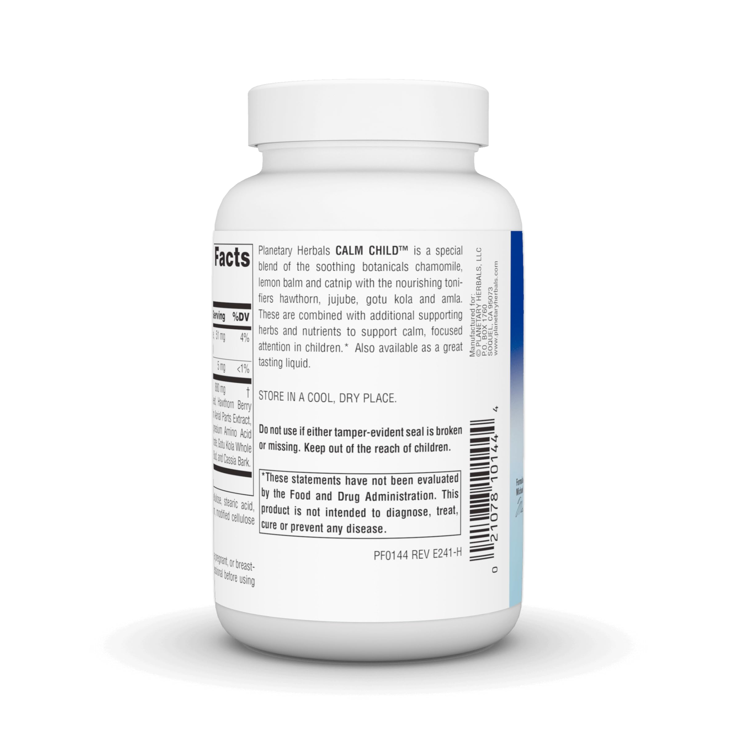 Planetary Herbals Kids’ Formula side view packaging