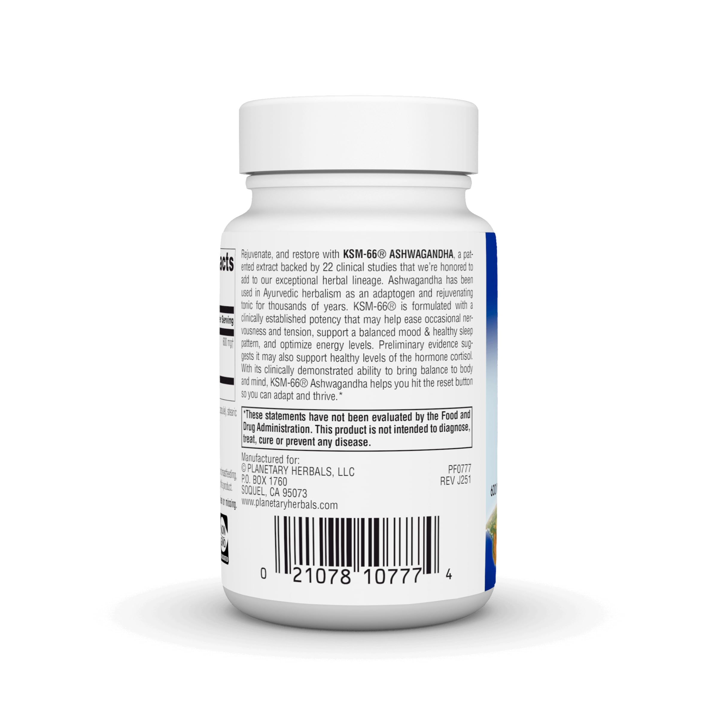 Planetary Herbals KSM-66 Ashwagandha 41g capsules