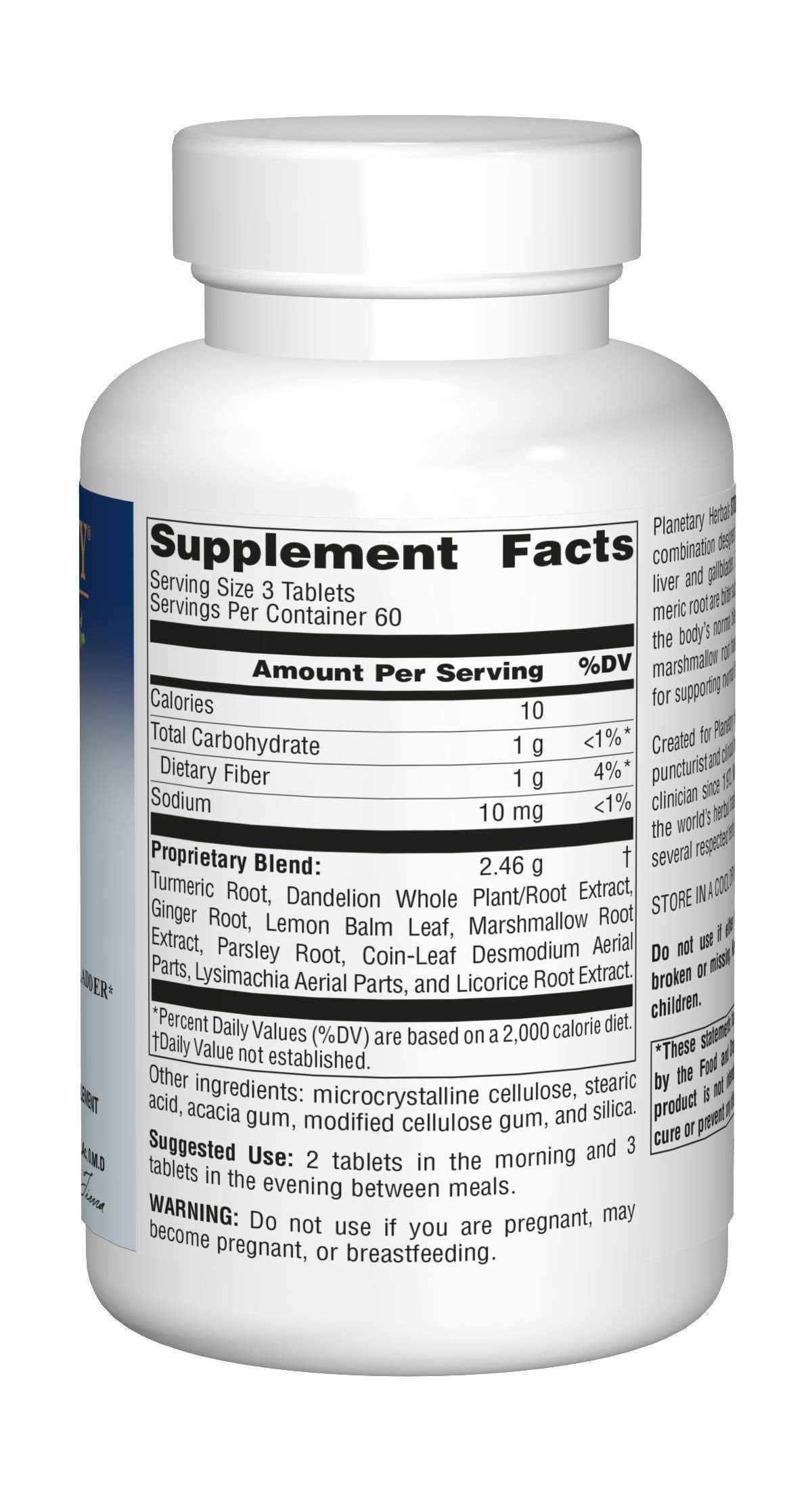 Planetary Herbals Stone Free 249g back view