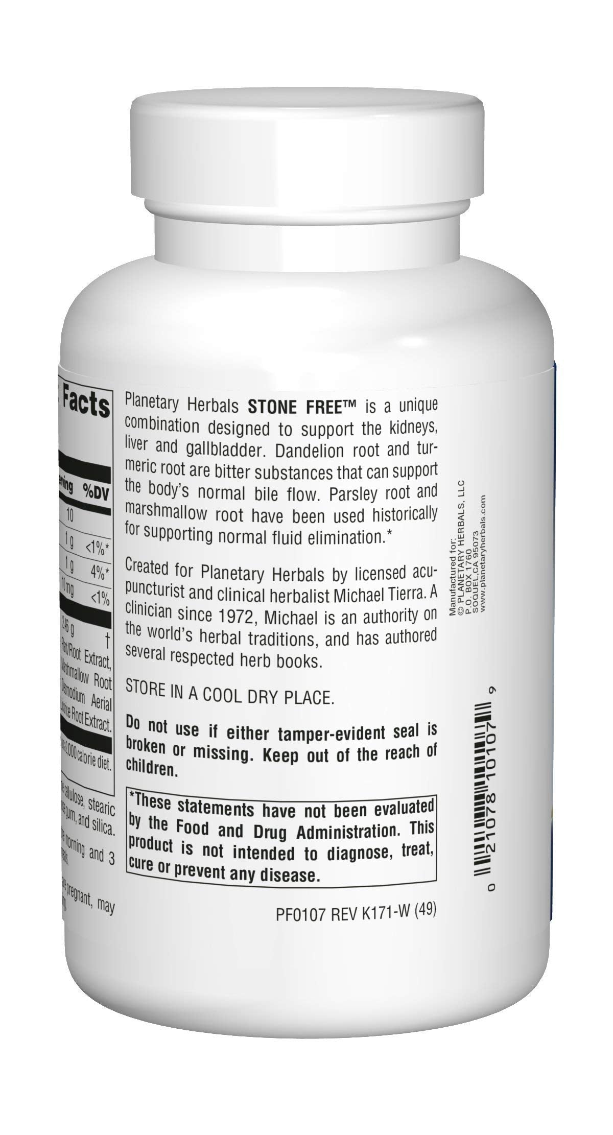 Planetary Herbals Stone Free 249g side view