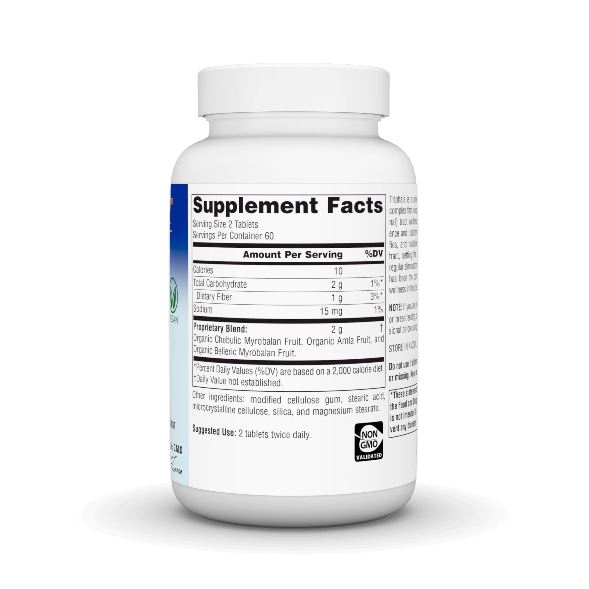 Planetary Herbals Triphala 172g herbal supplement back view
