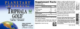 Planetary Herbals Triphala 172g herbal supplement packaging