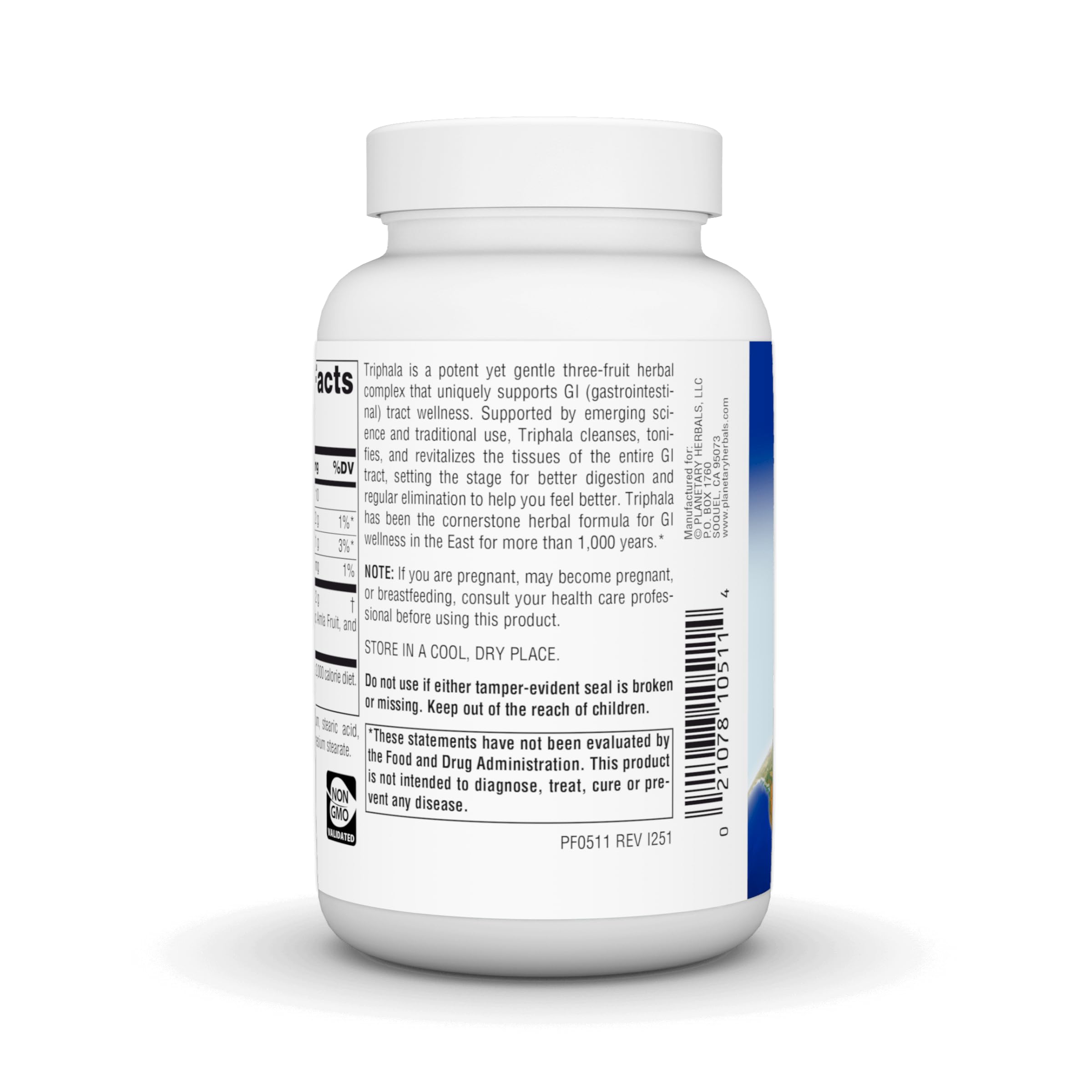 Planetary Herbals Triphala 172g herbal supplement with ingredients