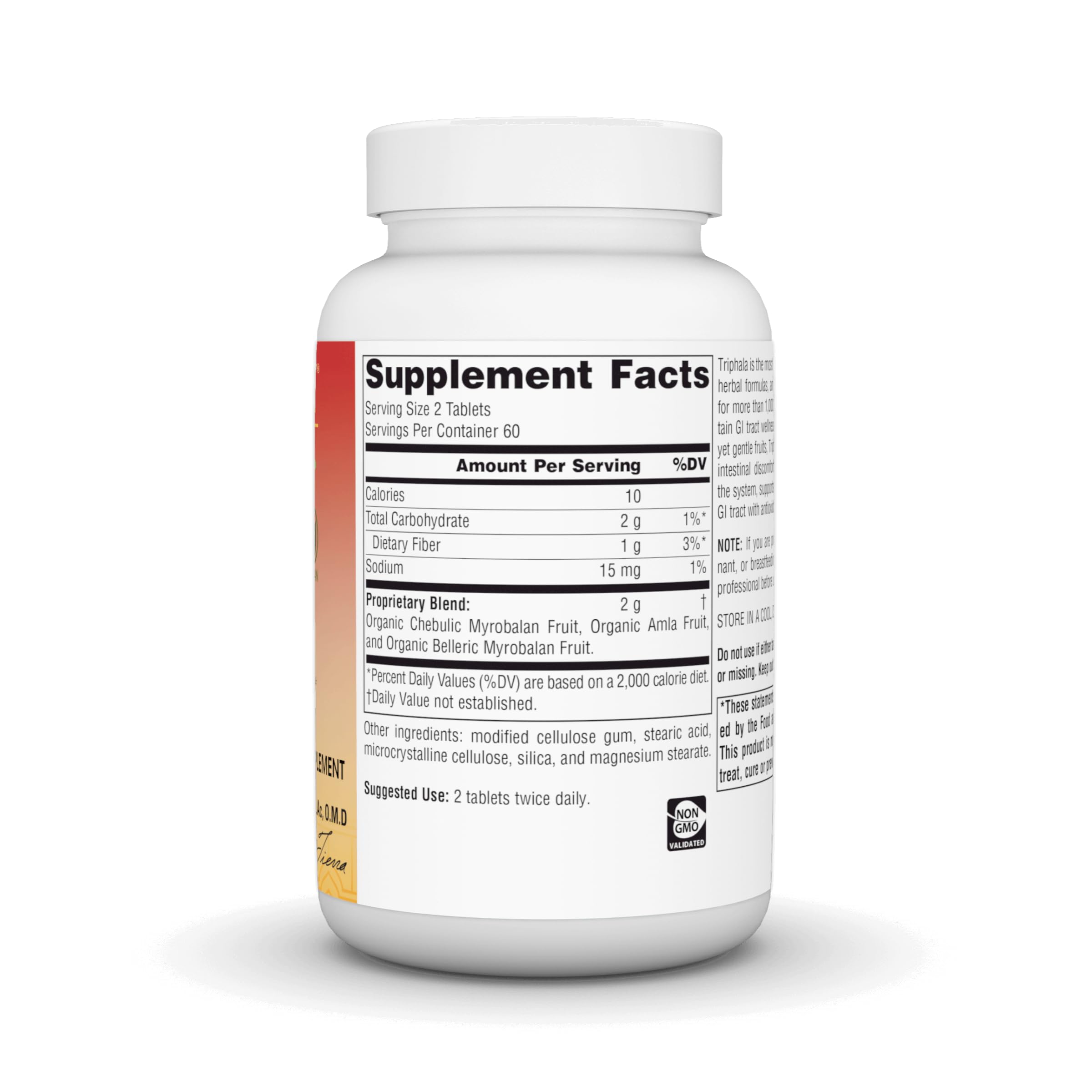 Planetary Herbals Triphala Herbal Supplement 168g back view