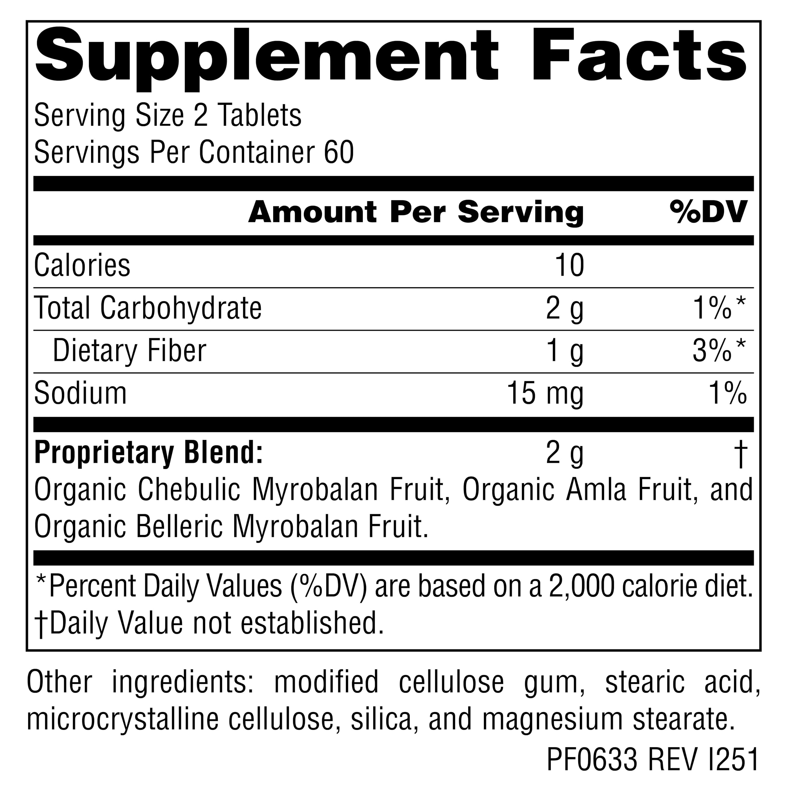 Planetary Herbals Triphala Herbal Supplement 168g side view