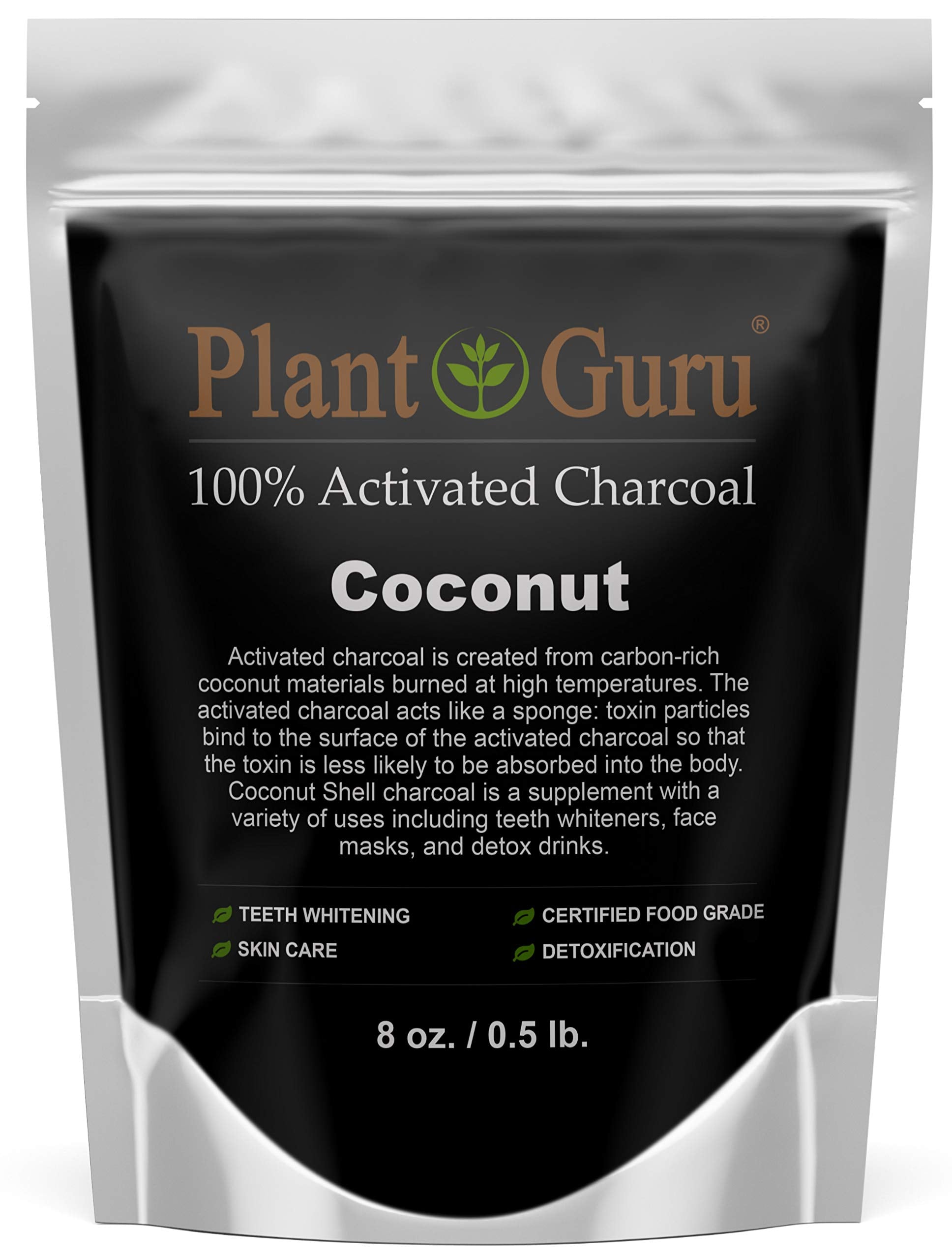 Plant Guru Activated Charcoal Powder 227g front view