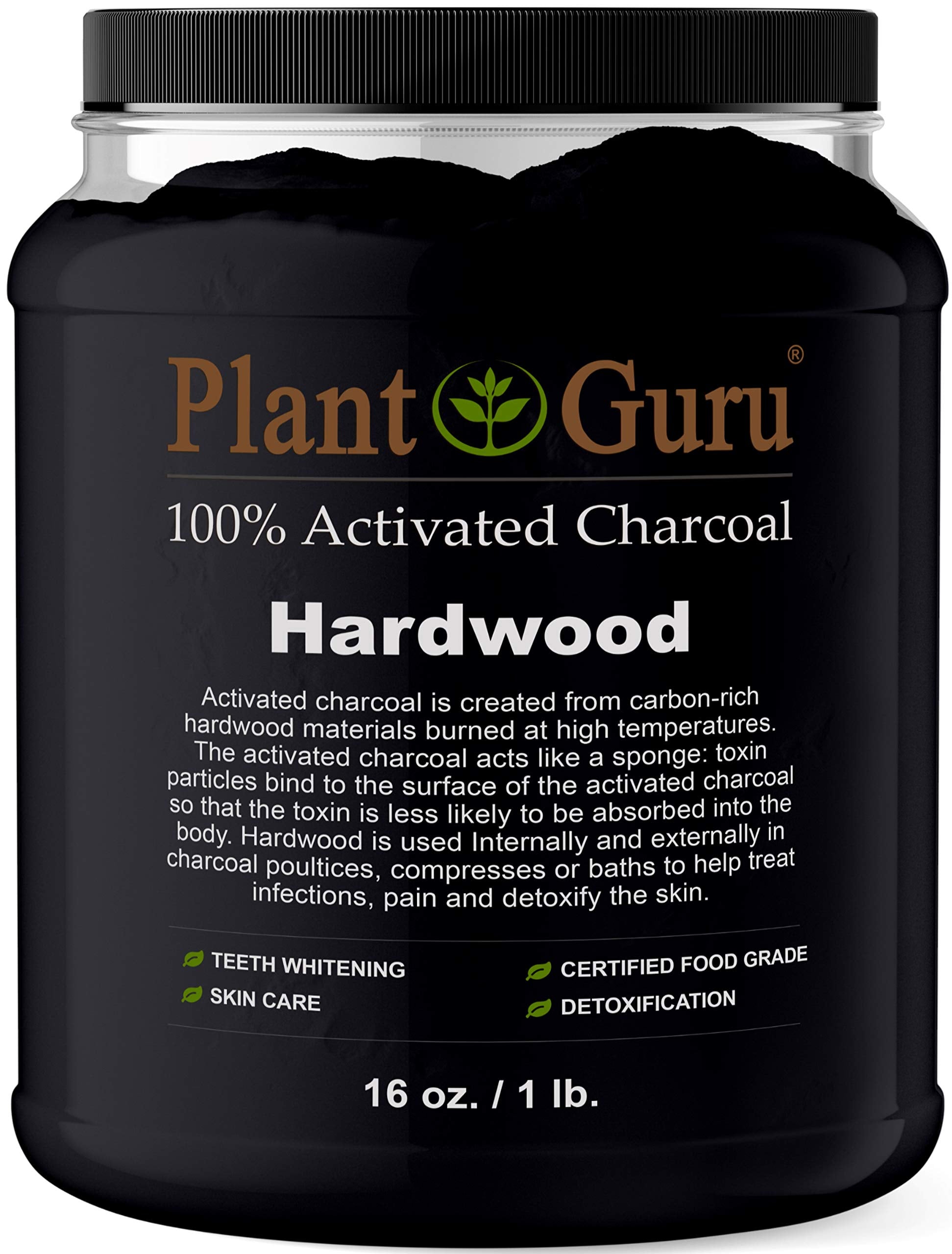 Plant Guru Activated Charcoal Powder 454g front view