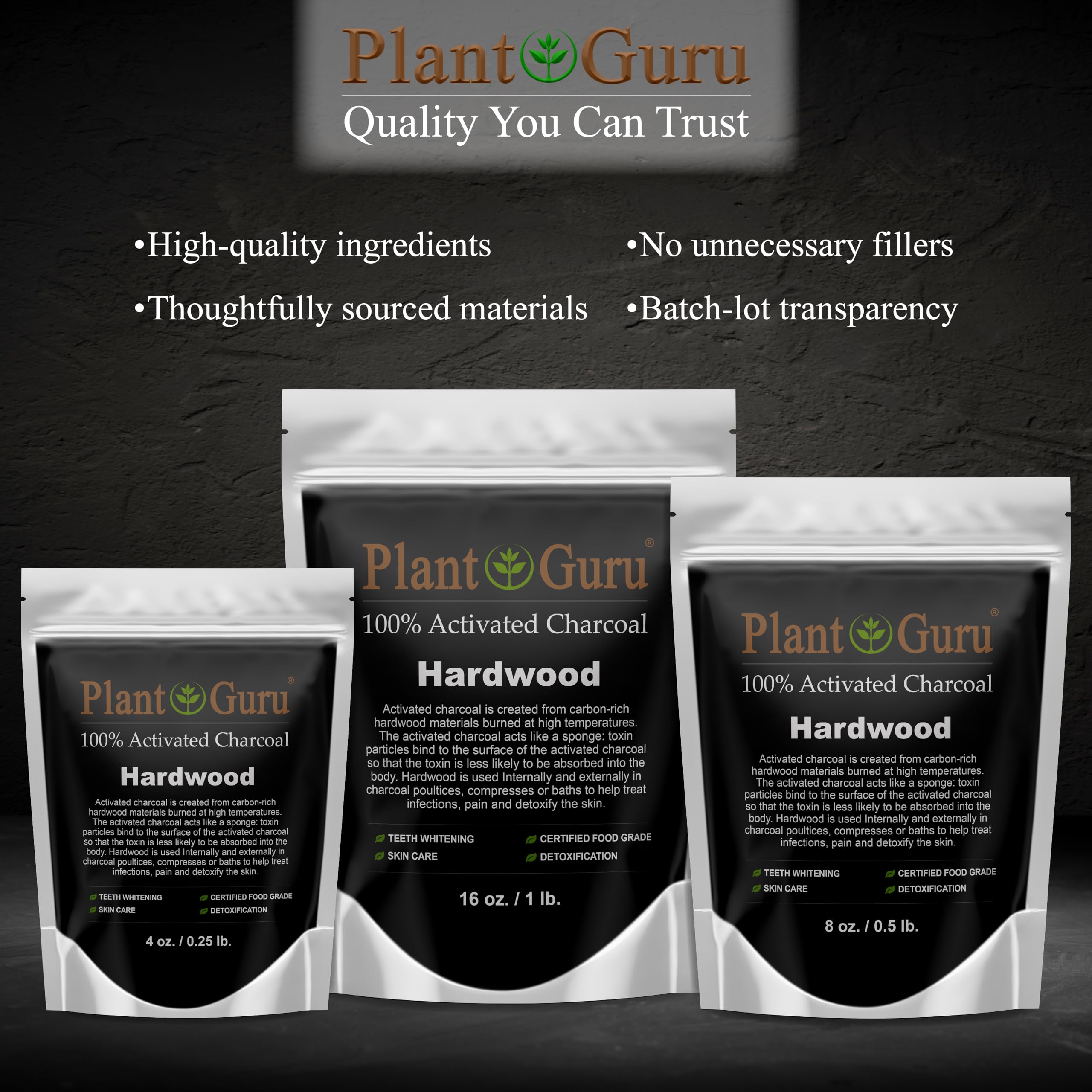 Plant Guru Activated Charcoal Powder 454g lifestyle use