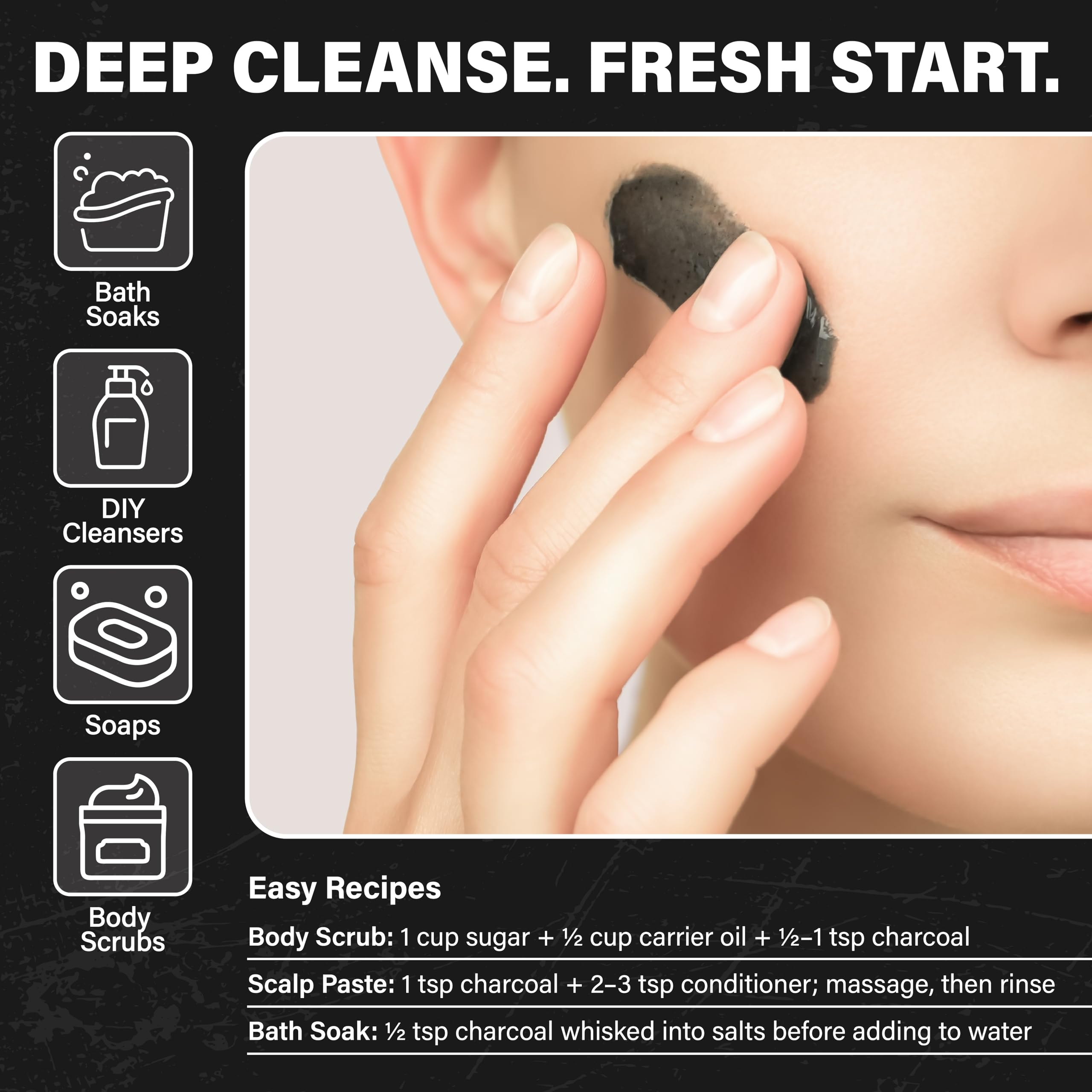 Plant Guru Activated Charcoal Powder close-up