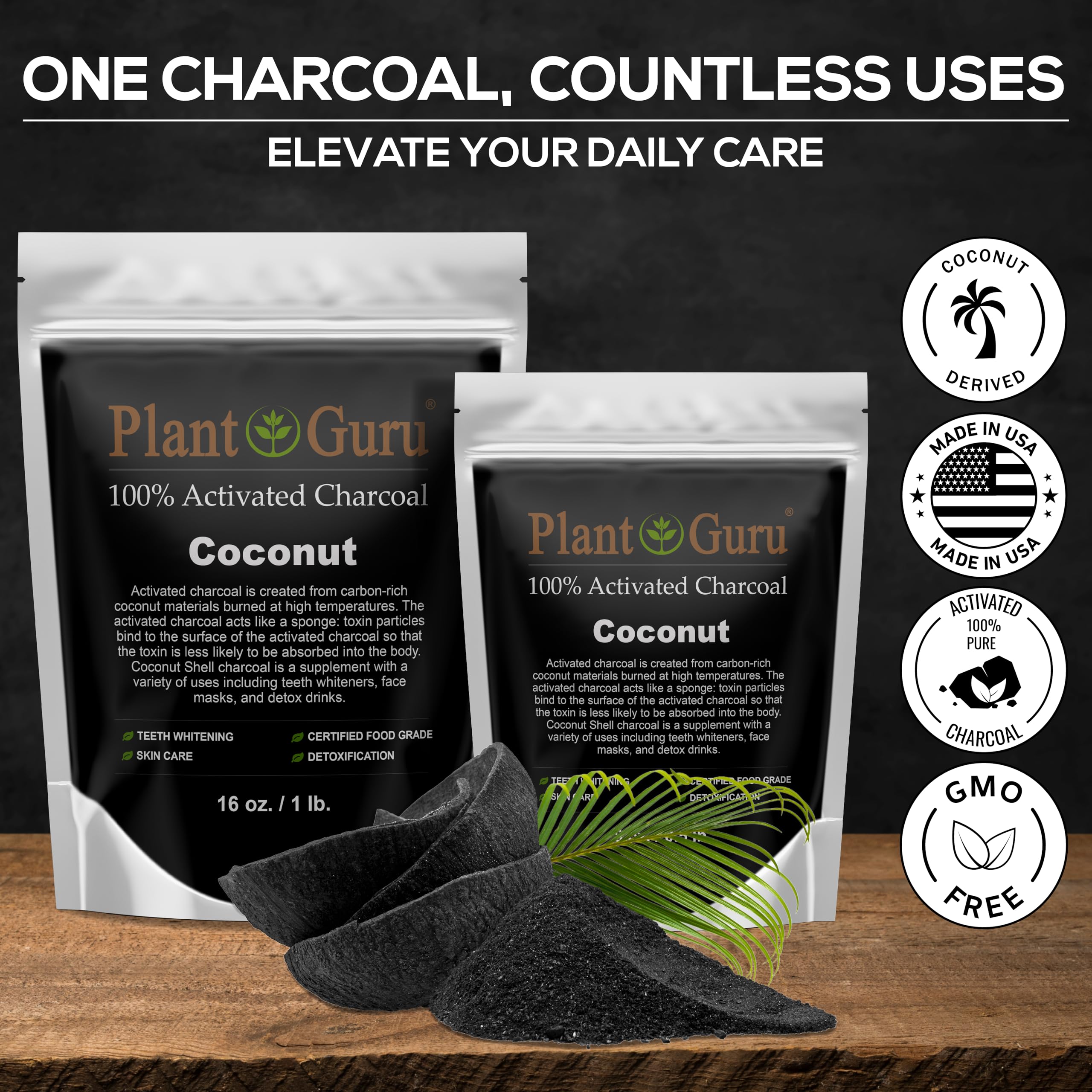 Plant Guru Activated Charcoal Powder packaging