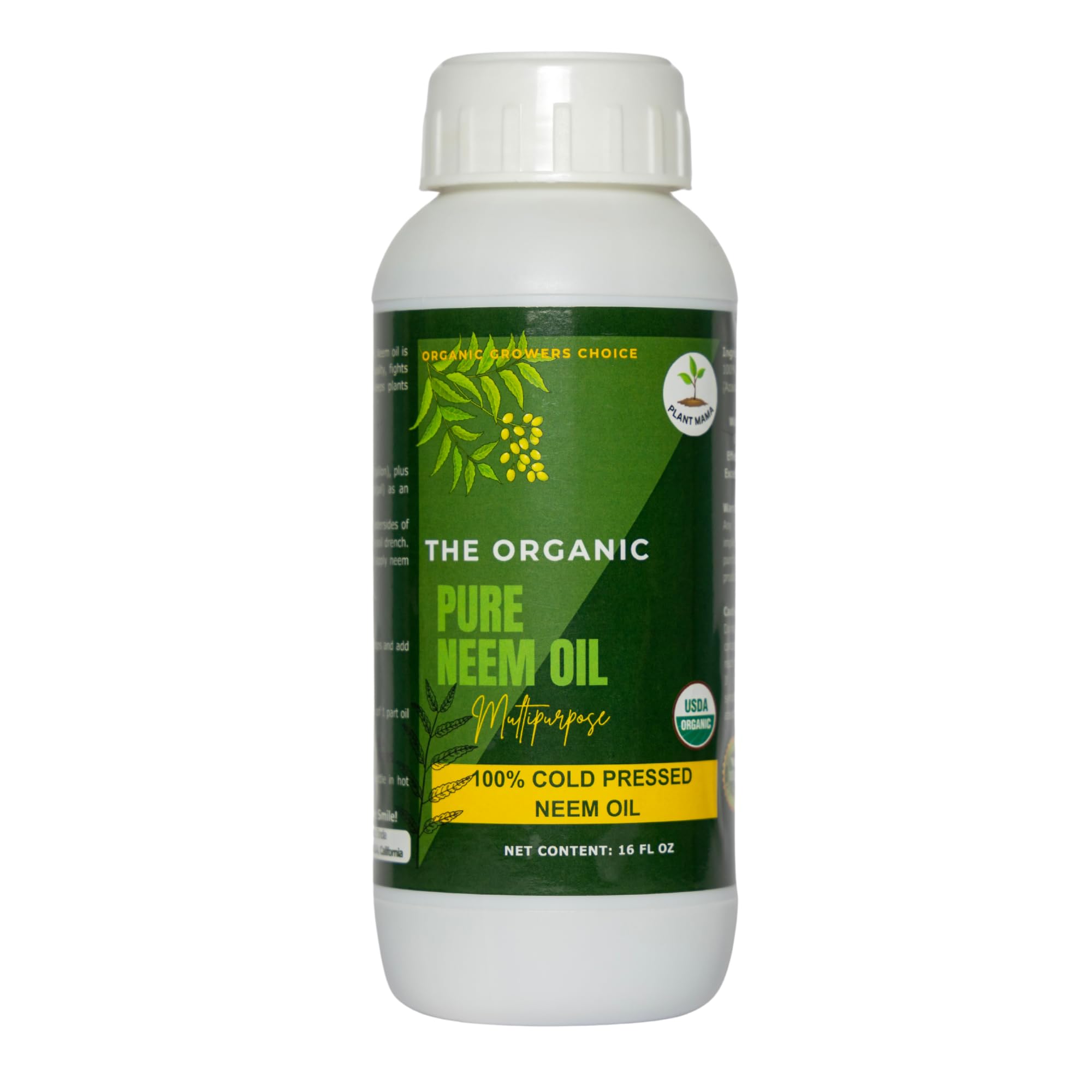 PLANT MAMA Pure Neem Oil 525g front view with packaging