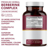 PLANT.O NUTRITION Berberine HCl 1250mg Capsules side view