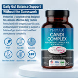 PLANT.O NUTRITION Candida Support Supplement 60 Capsules with ingredients