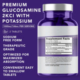 PLANT.O NUTRITION Glucosamine Sulfate Supplement 1000mg side view