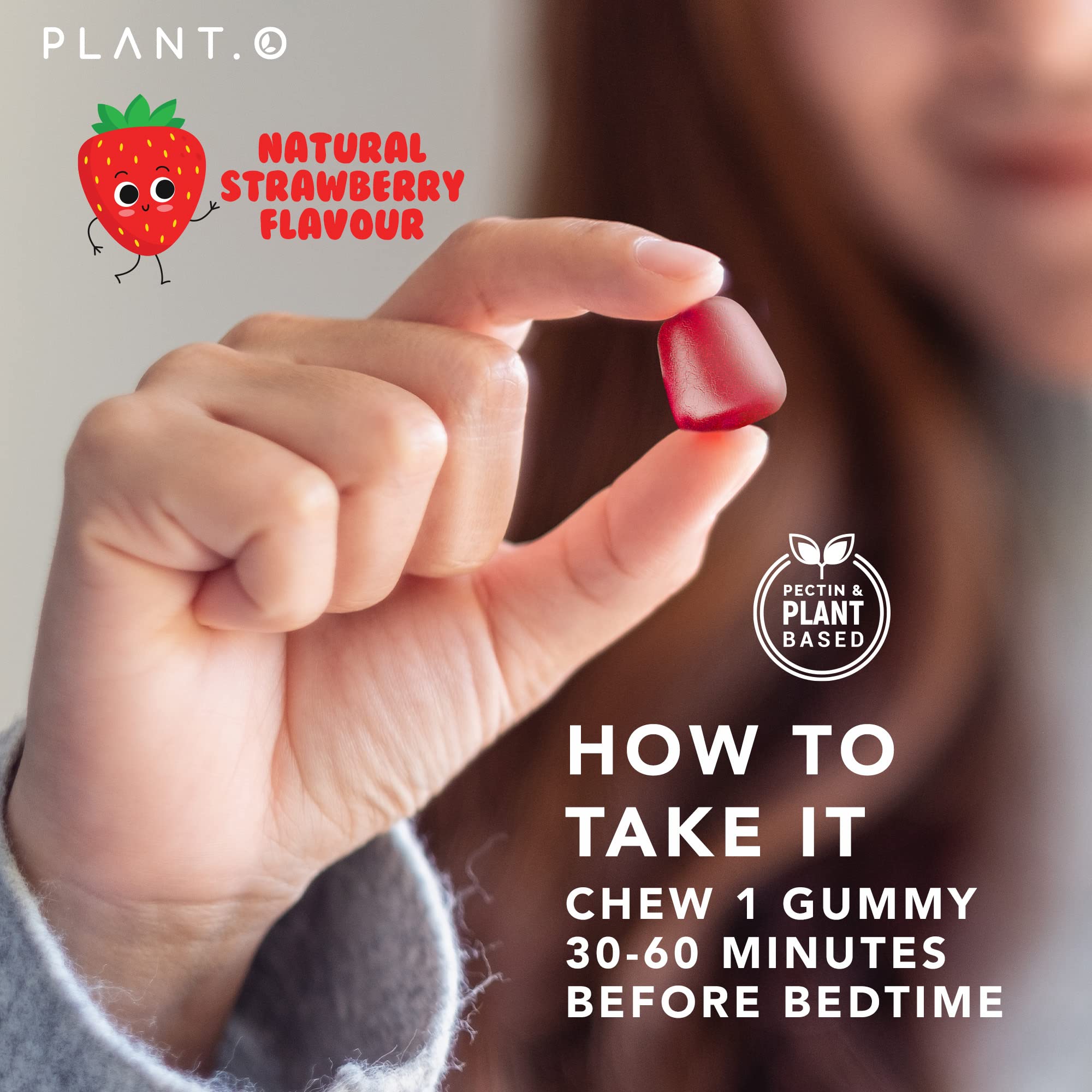 PLANT.O NUTRITION Kids Melatonin Gummies chewable texture