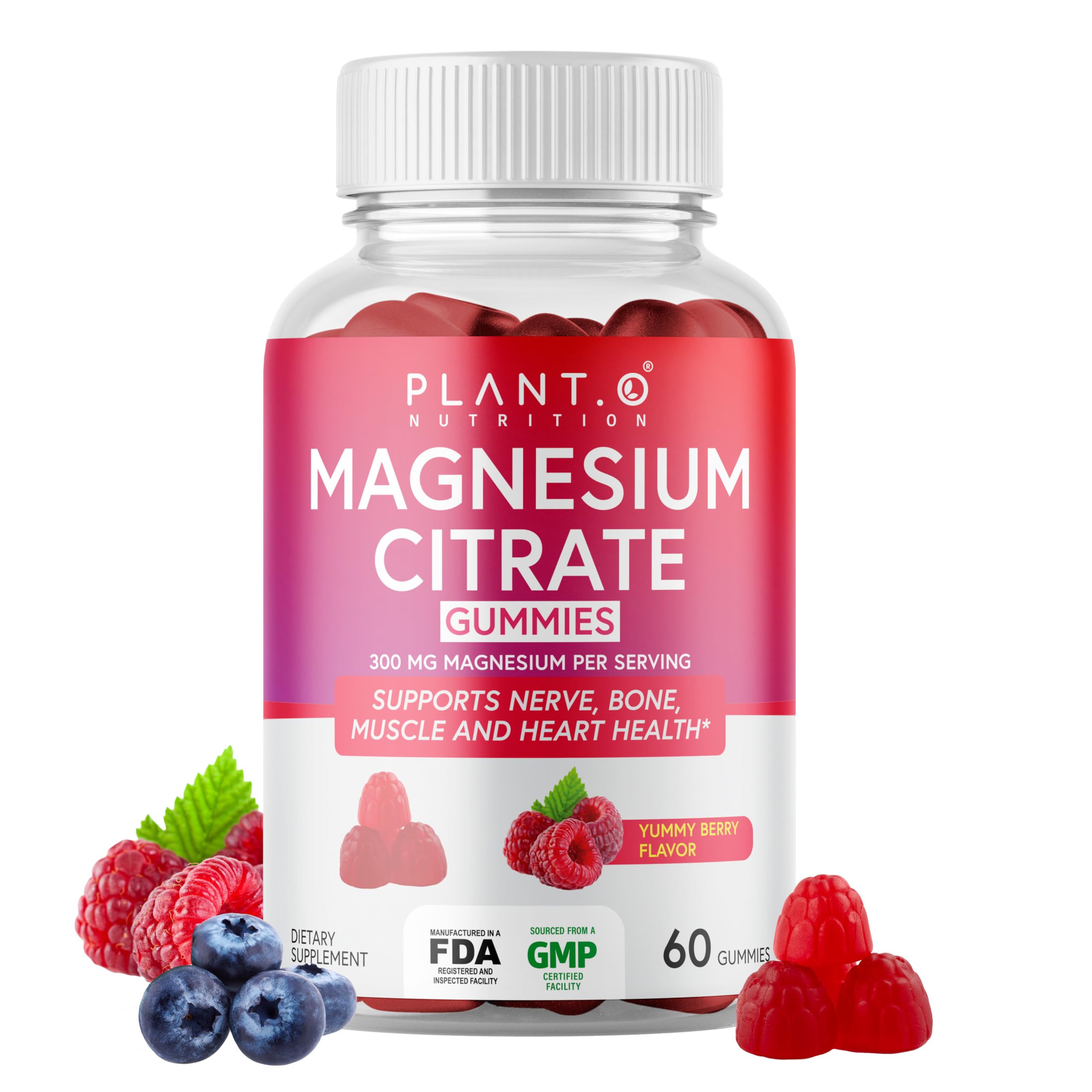 PLANT.O NUTRITION Magnesium Gummies 300mg front view