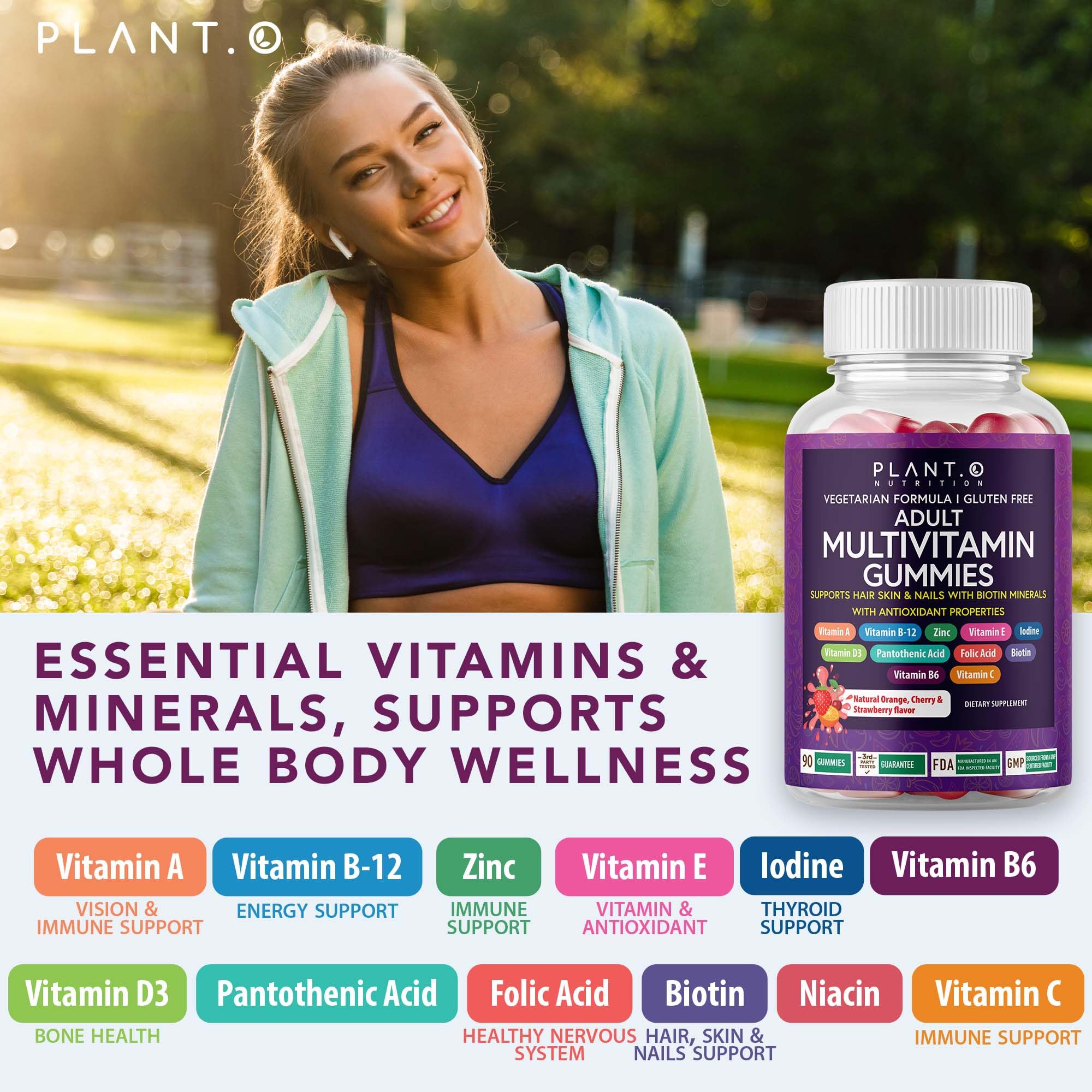 PLANT.O NUTRITION Multivitamin Gummies packaging