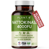 PLANT.O NUTRITION Nattokinase Supplement 4000 FU bottle front view