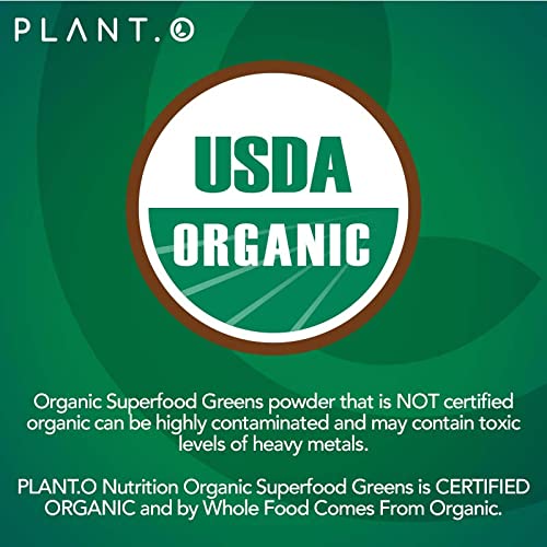 PLANT.O NUTRITION Organic Super Greens Powder Capsules with fruits and vegetables