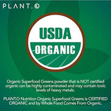 PLANT.O NUTRITION Organic Super Greens Powder Capsules with fruits and vegetables