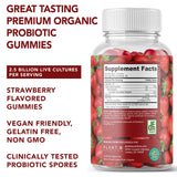 PLANT.O NUTRITION Probiotic Gummies strawberry flavour close-up