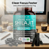 PLANT.O NUTRITION Shilajit Extract Capsules on a wooden table
