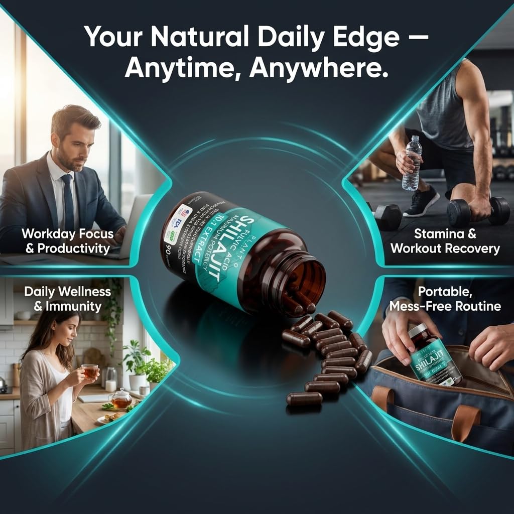 PLANT.O NUTRITION Shilajit Extract Capsules side view