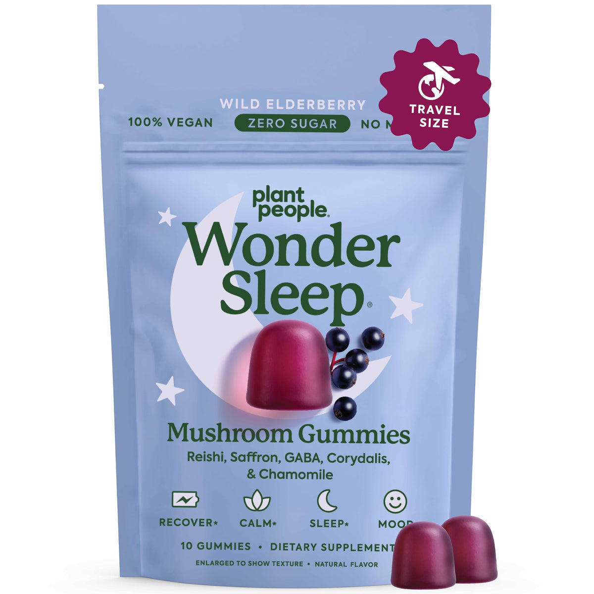 Plant People Sleep Gummies front view with packaging