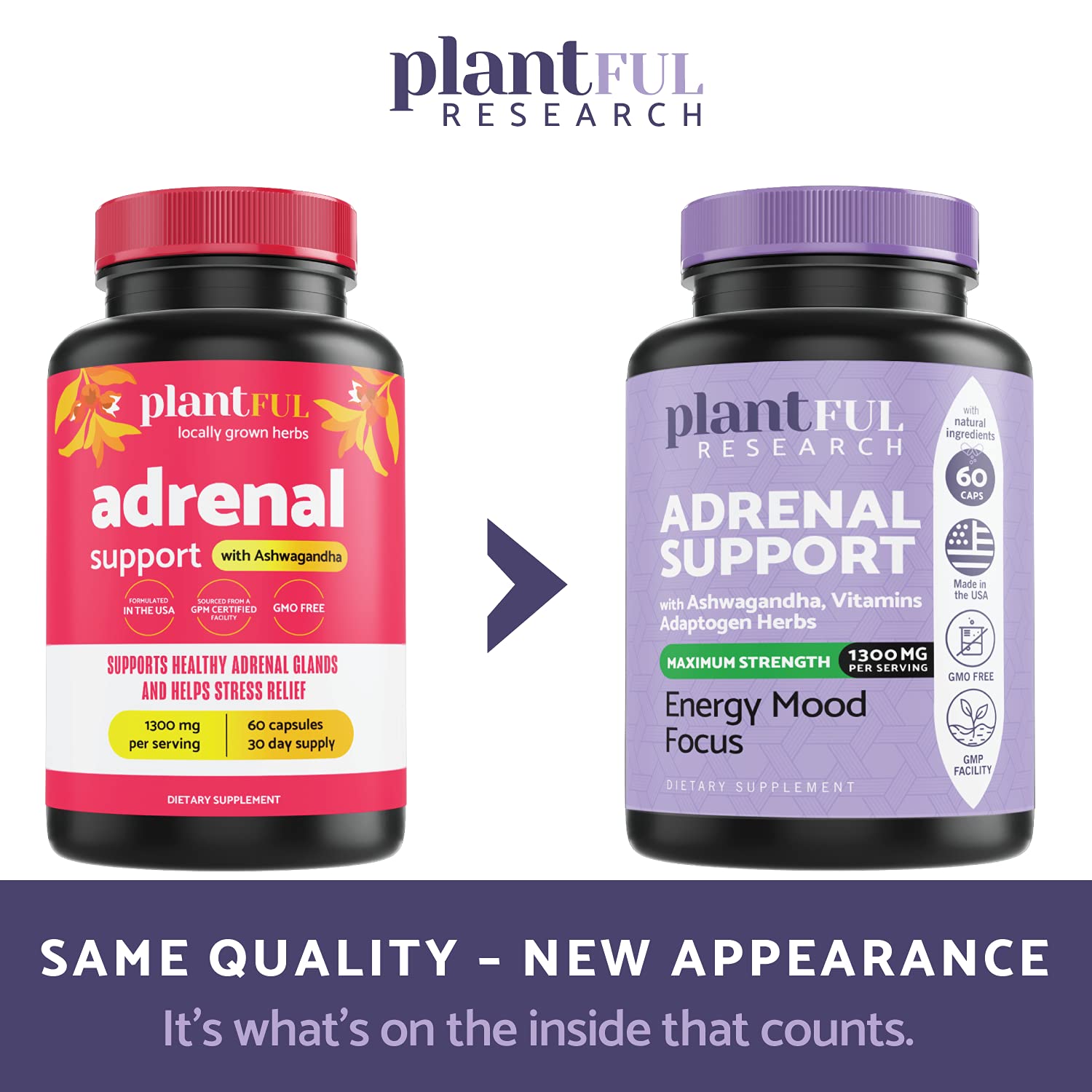 PLANTFUL RESEARCH Adrenal Support Supplement ingredients list