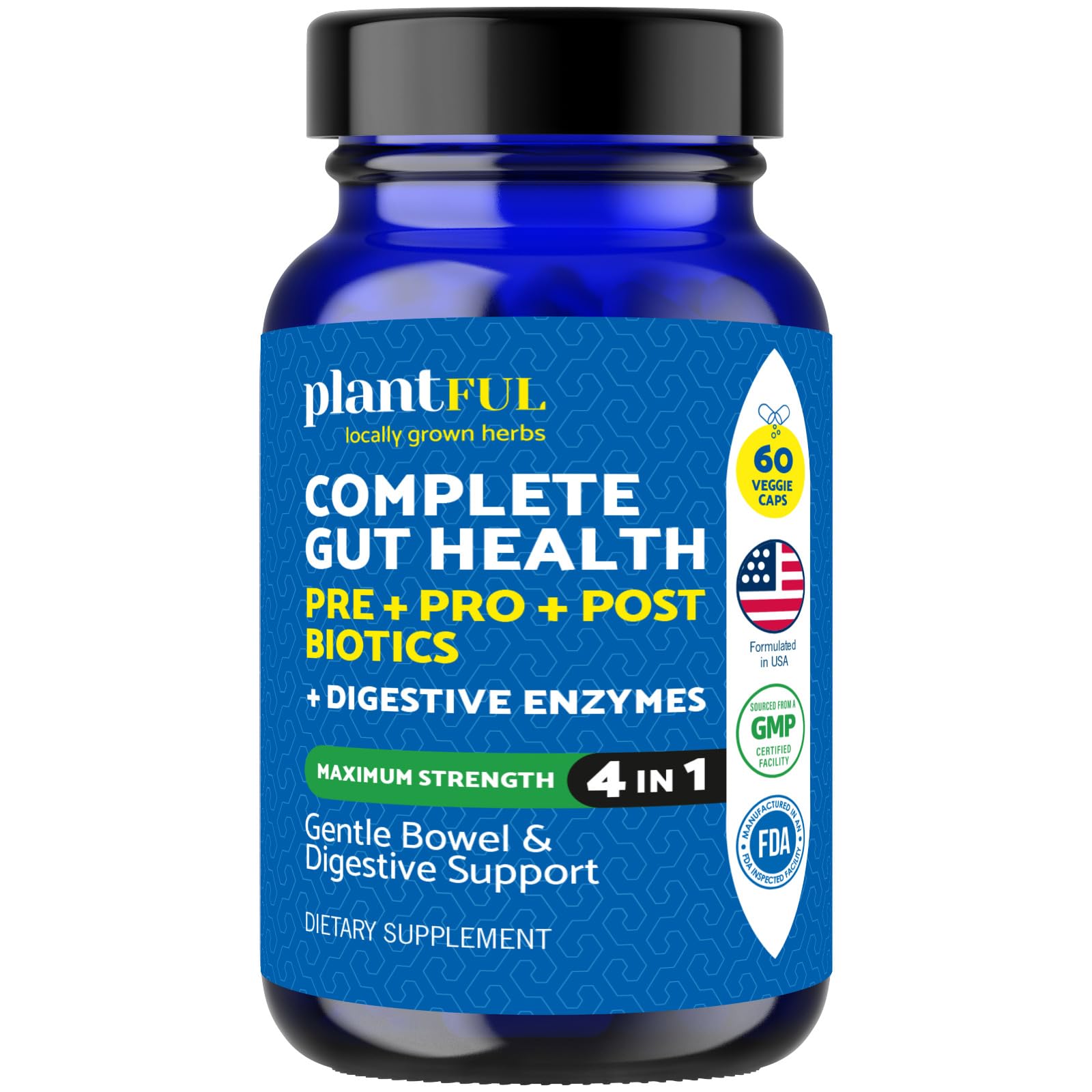 PLANTFUL RESEARCH Prebiotic Probiotic daily Enzymes front view