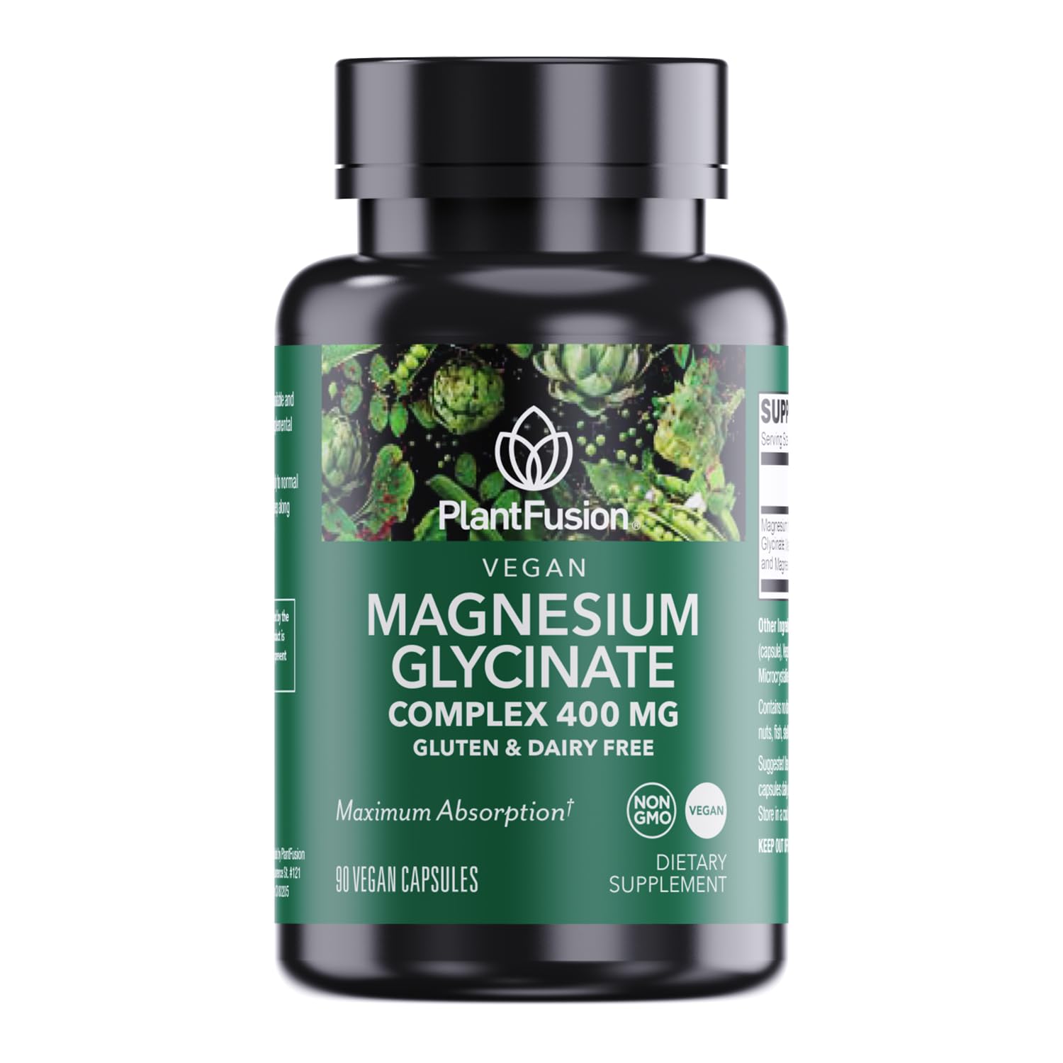 PlantFusion Magnesium Glycinate Complex front view of packaging