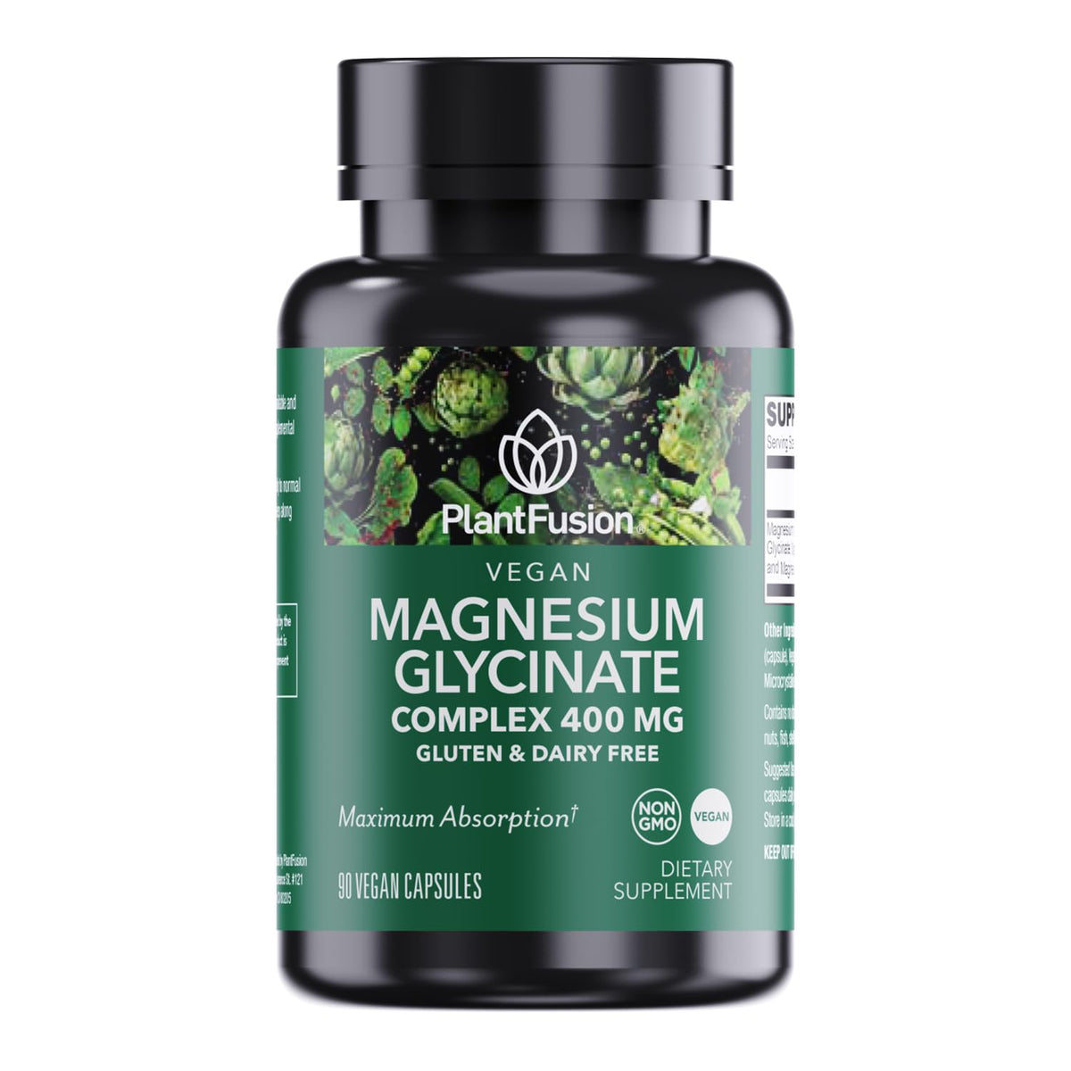 PlantFusion Magnesium Glycinate Complex front view of packaging