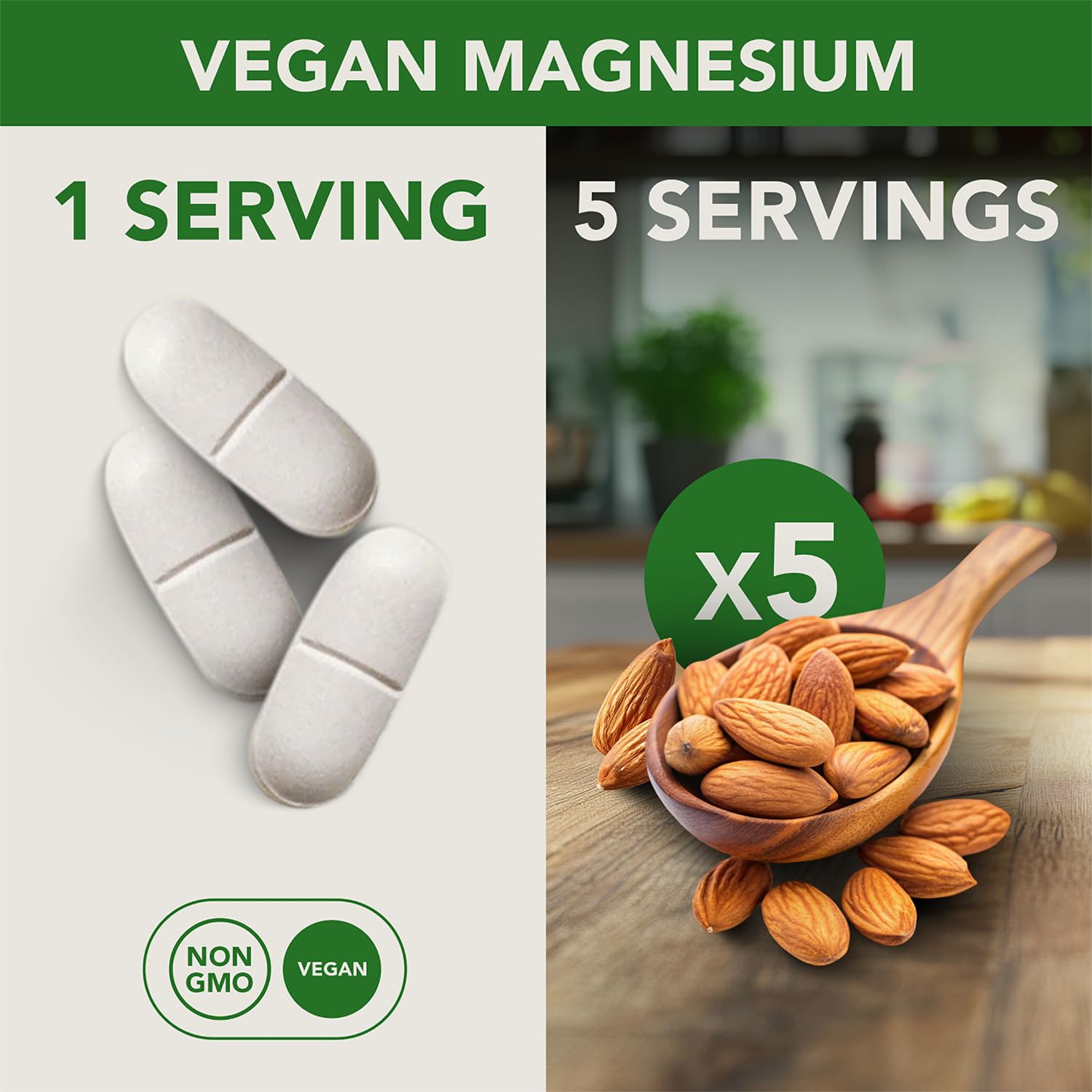 PlantFusion Magnesium Glycinate Complex with a measuring spoon
