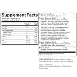 PlantFusion Mushroom Protein Powder 2000mg nutritional information