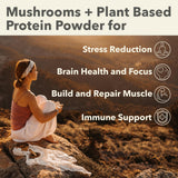 PlantFusion Mushroom Protein Powder mixed in a smoothie