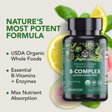 PlantFusion Organic B-Complex Vitamins side view with ingredients list