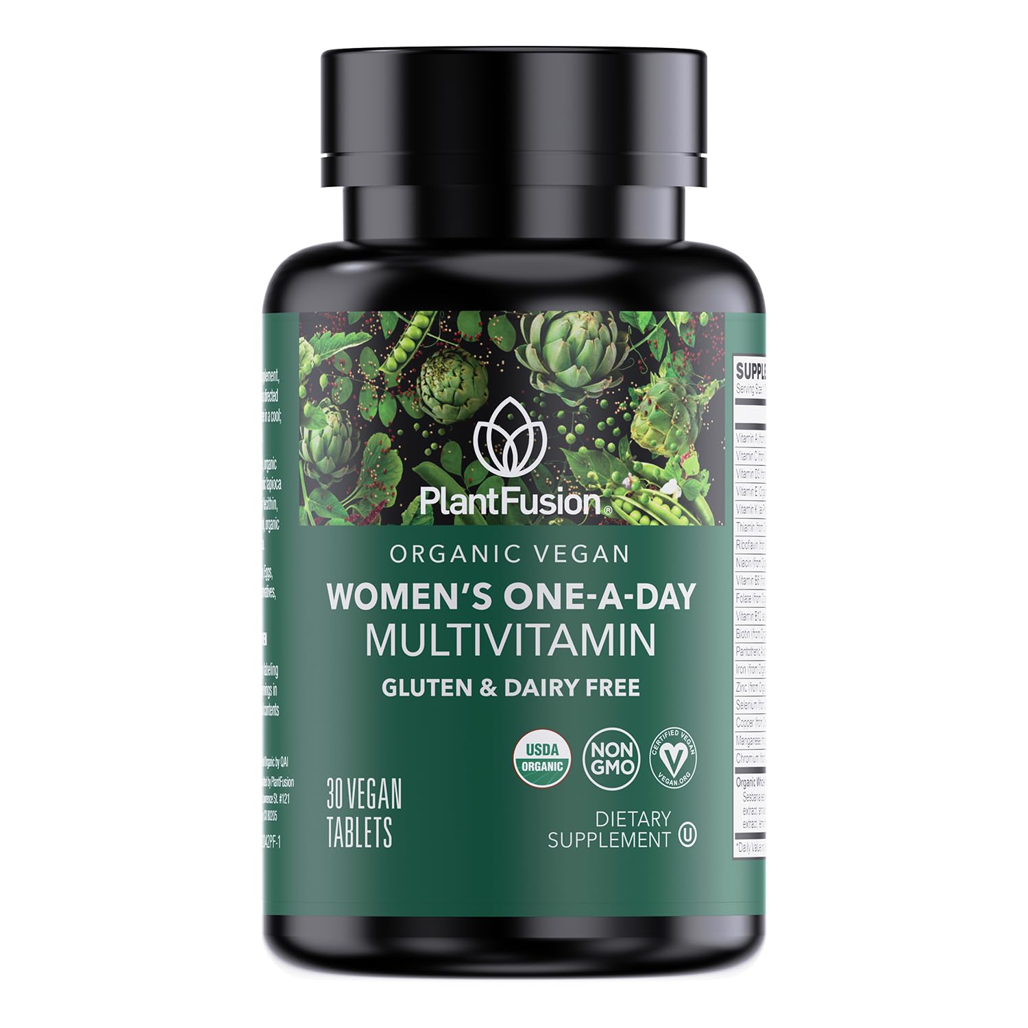 PlantFusion Organic Multivitamin for Women 30 Tablets front view