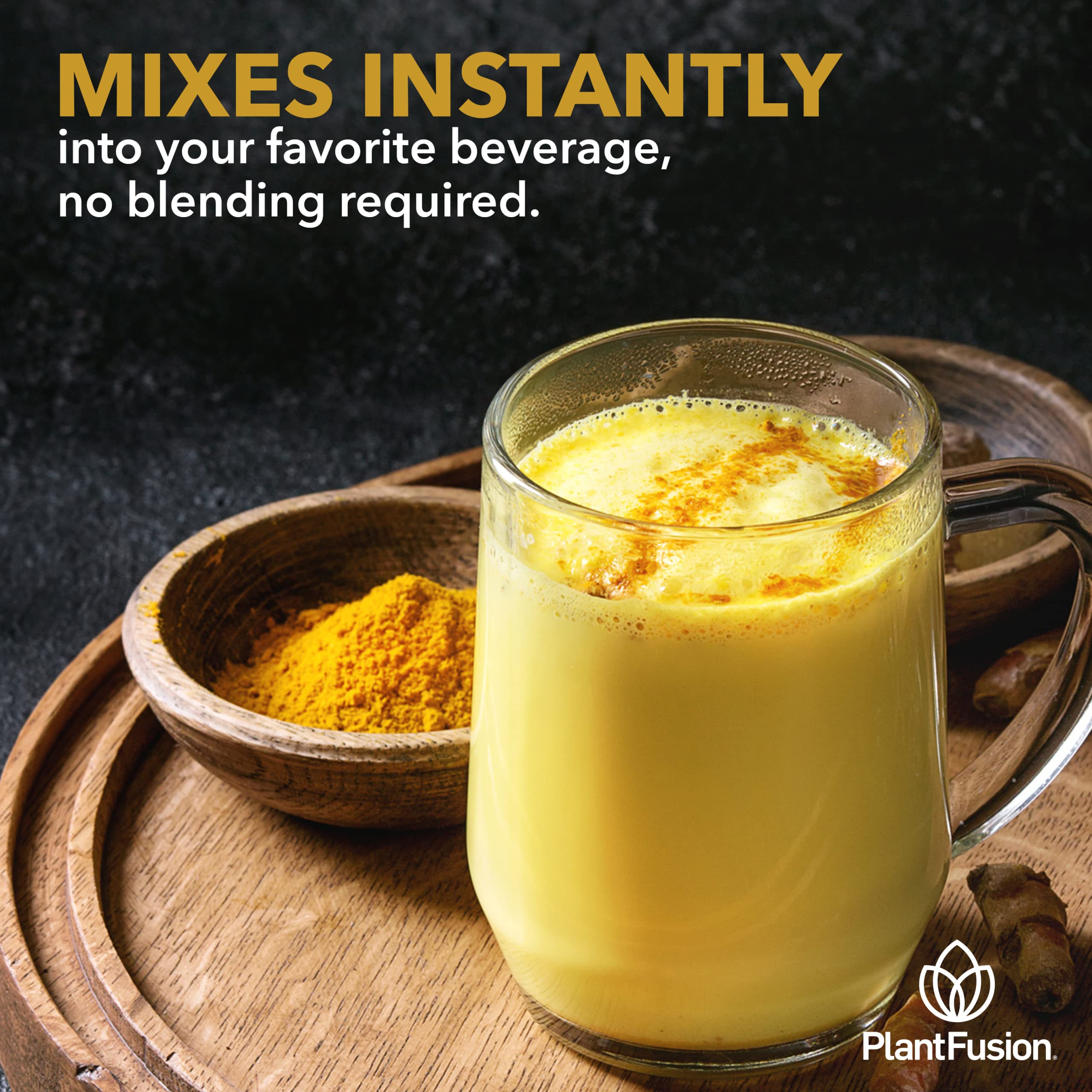 PlantFusion Turmeric & Ginger Drink Mix side view