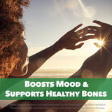 PlantFusion Vegan Vitamin D3 2000IU tablets on a wooden surface