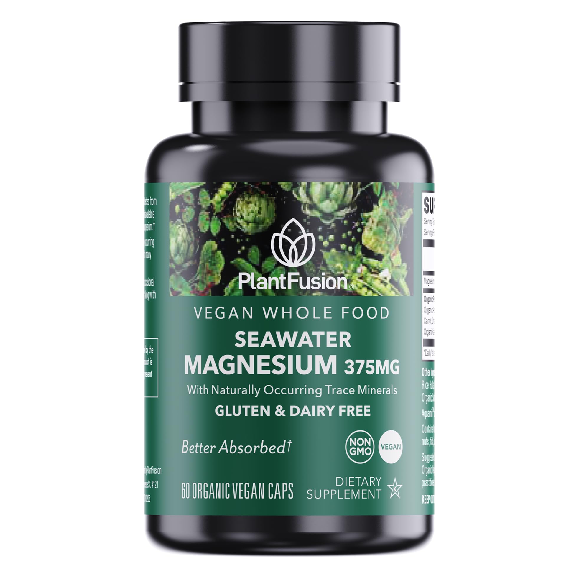 PlantFusion Whole Food Magnesium 68g front view with packaging