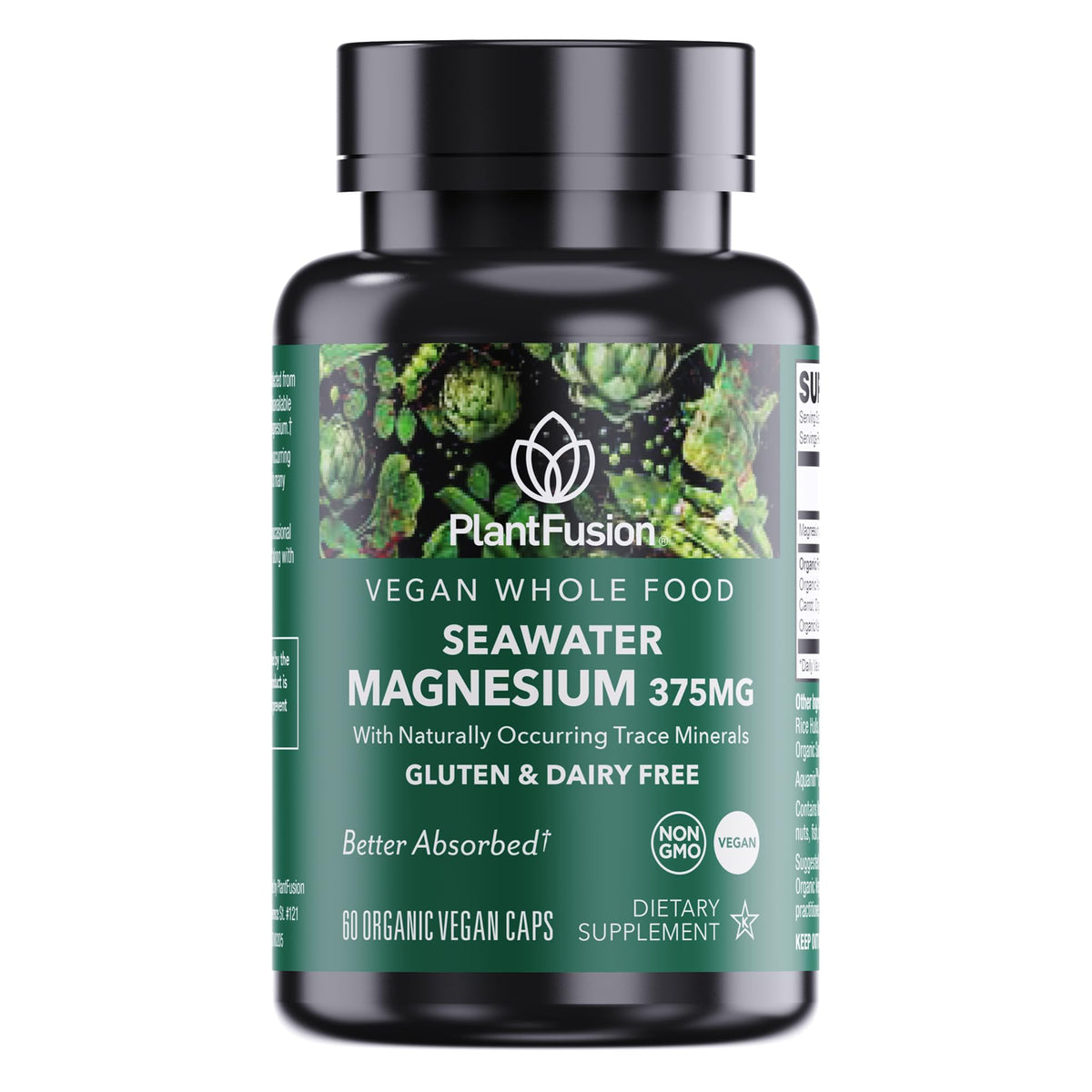 PlantFusion Whole Food Magnesium 68g front view with packaging