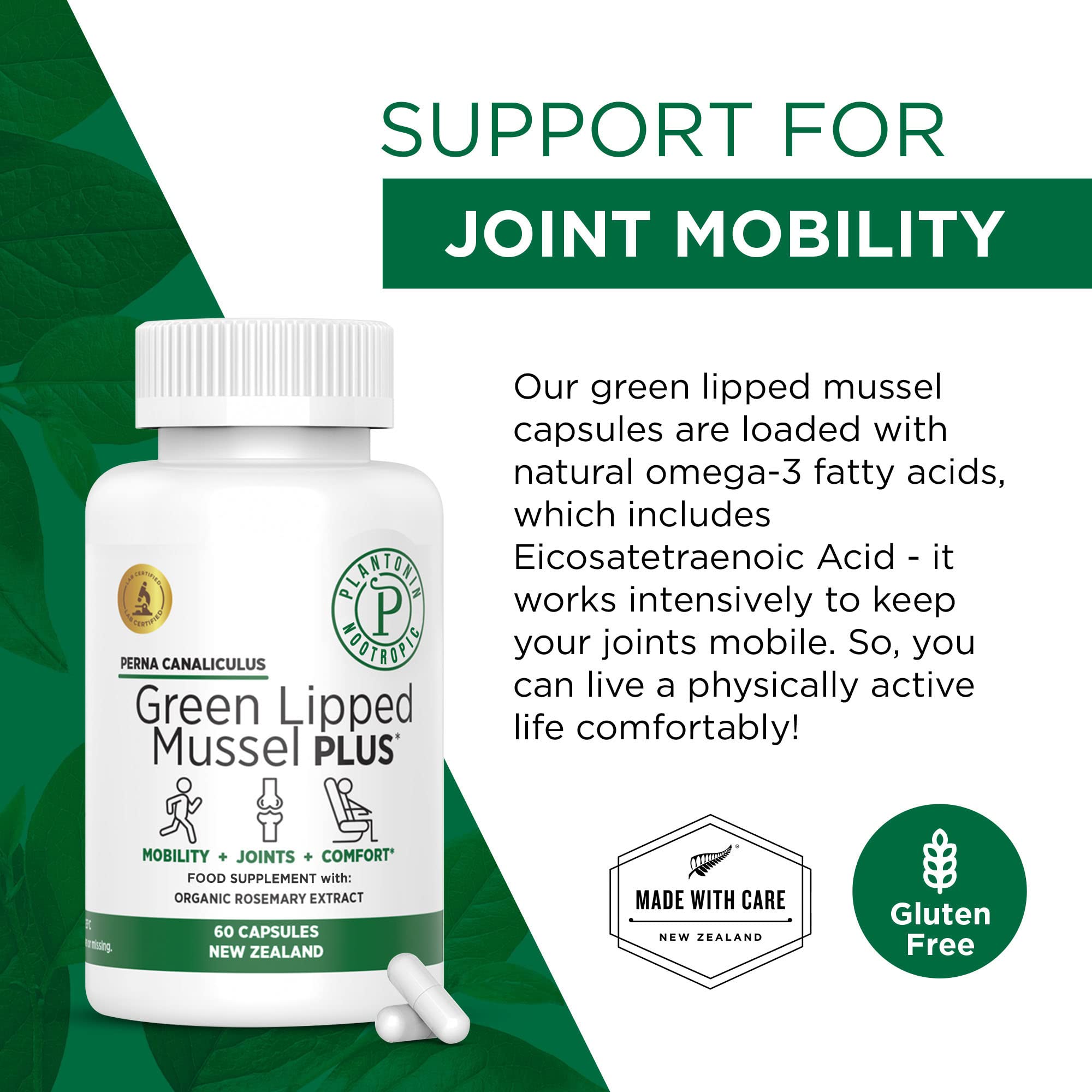 Plantonin Green Lipped Mussel Capsules 760mg lifestyle scene