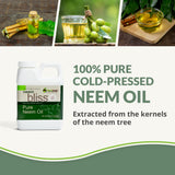 Plantonix Neem Bliss 100% Pure Neem Oil Extract 907g bottle side view