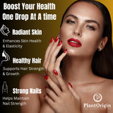 PLANTORIGIN Liquid Biotin 15,000 MCG with measuring spoon
