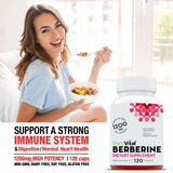 Plantvital Berberine Organic 1200mg Vegan Capsules bottle with label