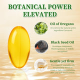 Plaxssuss Oregano Oil and Black Seed Oil Softgels side view