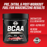 PMD BCAA Amino Acids Powder 141g close-up of powder