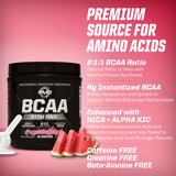 PMD BCAA Powder 261g packaging on a kitchen counter